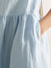 Load image into Gallery viewer, 100% Linen A-Line Midi Dress VALENCIA
