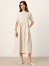 Load image into Gallery viewer, 100% Linen Arch-Seam Fluid Maxi Dress EUDORA
