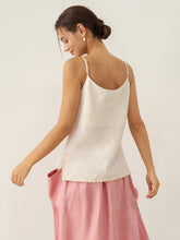 Load image into Gallery viewer, 100% Linen Beaded Hem Camisole Bree
