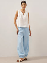 Load image into Gallery viewer, 100% Linen Broad Elastic Waistband Pants TALIA
