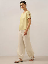 Load image into Gallery viewer, 100% Linen Broad Elastic Waistband Pants TALIA

