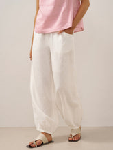 Load image into Gallery viewer, 100% Linen Broad Elastic Waistband Pants TALIA
