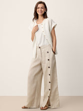 Load image into Gallery viewer, 100% Linen Buttoned Slit-Hem Pants KATYA
