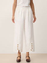 Load image into Gallery viewer, 100% Linen Buttoned Split-Hem Pants ALINA

