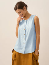 Load image into Gallery viewer, 100% Linen Buttons Down Tank Top ERIN
