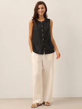 Load image into Gallery viewer, 100% Linen Buttons Down Tank Top ERIN

