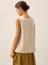 Load image into Gallery viewer, 100% Linen Buttons Down Tank Top ERIN
