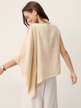 Load image into Gallery viewer, 100% Linen Cowl-Neck Asymmetric Top LEVINA
