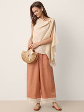 Load image into Gallery viewer, 100% Linen Cowl-Neck Asymmetric Top LEVINA
