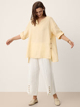 Load image into Gallery viewer, 100% Linen Curved-Hem Oversized Top DAPHNEA
