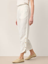 Load image into Gallery viewer, 100% Linen Double Pleat Button Hem Pull-On Pants LINDSEY
