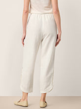 Load image into Gallery viewer, 100% Linen Double Pleat Button Hem Pull-On Pants LINDSEY
