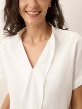 Load image into Gallery viewer, 100% Linen Double Ruffle Soft Collar Top VERONICA

