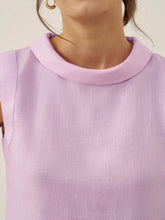 Load image into Gallery viewer, 100% Linen Draped Collar Tank Top JACQUELINE
