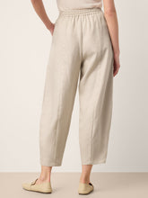 Load image into Gallery viewer, 100% Linen Drawstring Waist Tapered Cropped Pants LANEY
