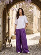 Load image into Gallery viewer, 100% Linen Drop Shoulder Boxy Top REGINA
