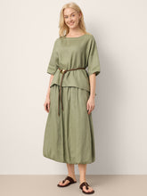 Load image into Gallery viewer, 100% Linen Drop Shoulder Shirred Back High-Low Hem Top LINDSEY
