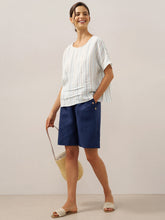 Load image into Gallery viewer, 100% Linen Elastic Waistband Capri Pants ANNA
