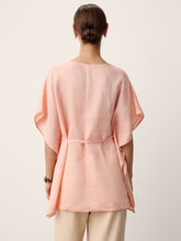 Load image into Gallery viewer, 100% Linen Flutter-Sleeve V-Neck Top MARA
