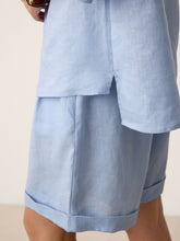 Load image into Gallery viewer, 100% Linen Frog-Button Split-Neck Shirt GISELA
