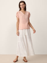 Load image into Gallery viewer, 100% Linen Lace-Trim Puff-Sleeve Top NIA
