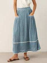 Load image into Gallery viewer, 100% Linen Lace-Up Pocket Skirt FENLA
