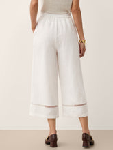 Load image into Gallery viewer, 100% Linen Lace Trim Cropped Pants GILLIAN
