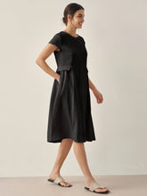 Load image into Gallery viewer, 100% Linen Natural Summer V-Neck Dress ALEXA
