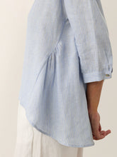 Load image into Gallery viewer, 100% Linen Round Neck Artistic Stripe Top FLORENCE
