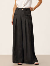 Load image into Gallery viewer, 100% Linen Sculpted Pleat Elasticated Back Relaxed Pants VERIDIANA
