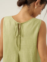 Load image into Gallery viewer, 100% Linen Sleeveless A-Line Maxi Dress TARA
