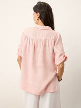 Load image into Gallery viewer, 100% Linen Soft Collar Tab Sleeve Top OLGA
