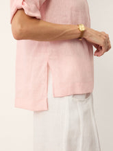 Load image into Gallery viewer, 100% Linen Soft Collar Tab Sleeve Top OLGA

