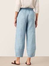 Load image into Gallery viewer, 100% Linen Tapered Cropped Pull-On Trousers LORETTA
