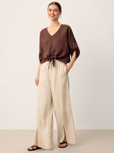 Load image into Gallery viewer, 100% Linen Twist-Hem Batwing Top LAVENA
