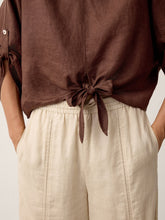 Load image into Gallery viewer, 100% Linen Twist-Hem Batwing Top LAVENA
