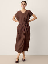 Load image into Gallery viewer, 100% Linen Twist-Waist Slit Maxi Dress LYNETTE
