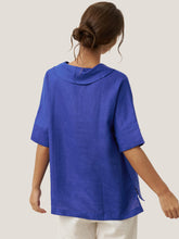 Load image into Gallery viewer, Linen V Neck Short Sleeve Shirt PENNY
