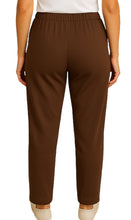 Load image into Gallery viewer, Women's Knit Pull on Pants - Cotton Blend with Flat Front waistband
