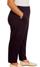 Load image into Gallery viewer, Women's Knit Pull on Pants - Cotton Blend with Flat Front waistband
