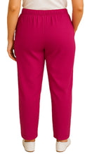 Load image into Gallery viewer, Women's Knit Pull on Pants - Cotton Blend with Flat Front waistband

