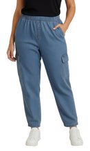 Load image into Gallery viewer, Women's Elastic Stretch Waist Casual Denim Pull-on Cargo Pants
