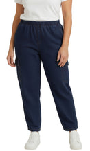 Load image into Gallery viewer, Women's Elastic Stretch Waist Casual Denim Pull-on Cargo Pants
