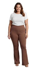 Load image into Gallery viewer, Women's Pull-on Cotton Stretch Bootcut Flare Leggings with a Crossover waistband
