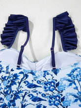 Load image into Gallery viewer, Cutout Ruffled Spaghetti Strap : One-Piece Swimwear
