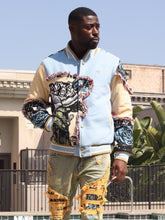 Load image into Gallery viewer, F1034 Cashay Varsity Jacket - Blue

