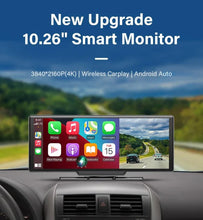 Load image into Gallery viewer, 4K 10.26'' Mirror Dash Cam w/ Carplay &amp; Android Auto
