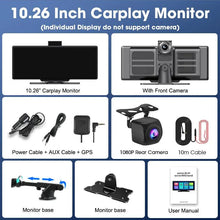 Load image into Gallery viewer, 4K 10.26'' Mirror Dash Cam w/ Carplay &amp; Android Auto
