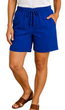 Load image into Gallery viewer, Women's Interlock Knit cotton Shorts with Elastic Waist and Adjustable Drawstring
