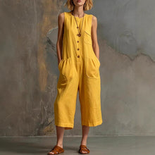 Load image into Gallery viewer, Women's Retro Sleeveless Wide-Leg Cropped Jumpsuit
